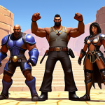 ** A team of diverse Reverse: 1999 characters (a damage dealer, support, and debuffer) standing triumphantly over defeated enemies. The background shows a challenging stage with strategic elements highlighted. Focus on showcasing the synergy between the characters' skills with visual effects representing buffs, heals, and debuffs.

**