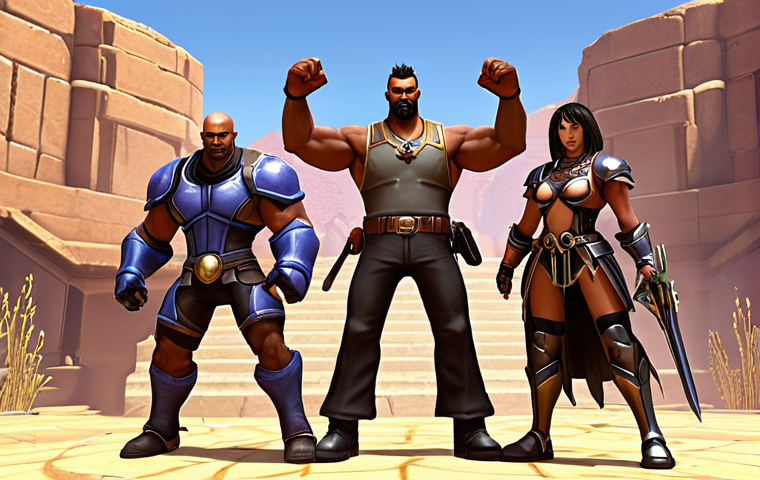 ** A team of diverse Reverse: 1999 characters (a damage dealer, support, and debuffer) standing triumphantly over defeated enemies. The background shows a challenging stage with strategic elements highlighted. Focus on showcasing the synergy between the characters' skills with visual effects representing buffs, heals, and debuffs.
**