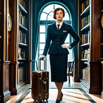 **

"Vertin, the Timekeeper, standing confidently in an Art Deco-inspired study, fully clothed in professional attire, safe for work, appropriate content, perfect anatomy, natural proportions, holding a stylized suitcase, surrounded by bookshelves and antique clocks, a subtle magical glow emanating from her hands, professional, high quality."

**
