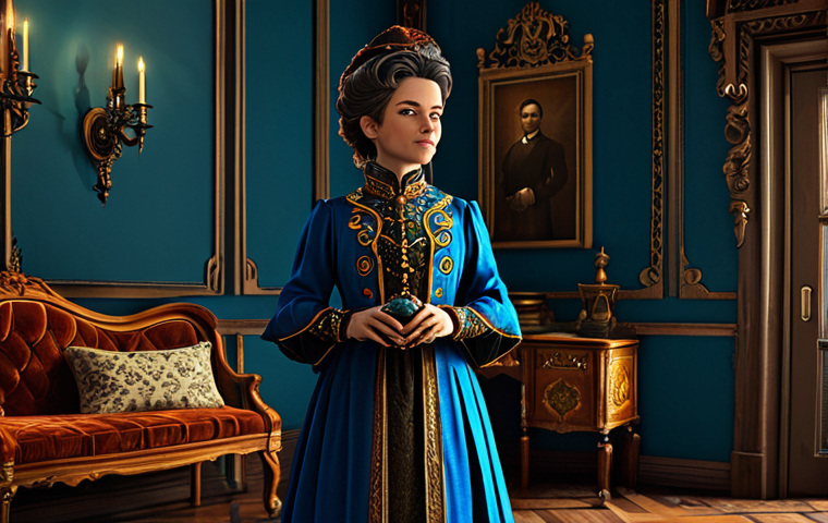 Arcanist Outfit Showcase**
"A stylish Arcanist, fully clothed in a unique, ornate outfit with intricate details and vibrant colors, standing confidently in a vintage-inspired room with antique furniture and soft lighting. The Arcanist is holding a mysterious artifact. Focus on the details of the clothing and the character's expression. Professional digital art, high resolution, perfect anatomy, well-formed hands, appropriate attire, safe for work, family-friendly."
**