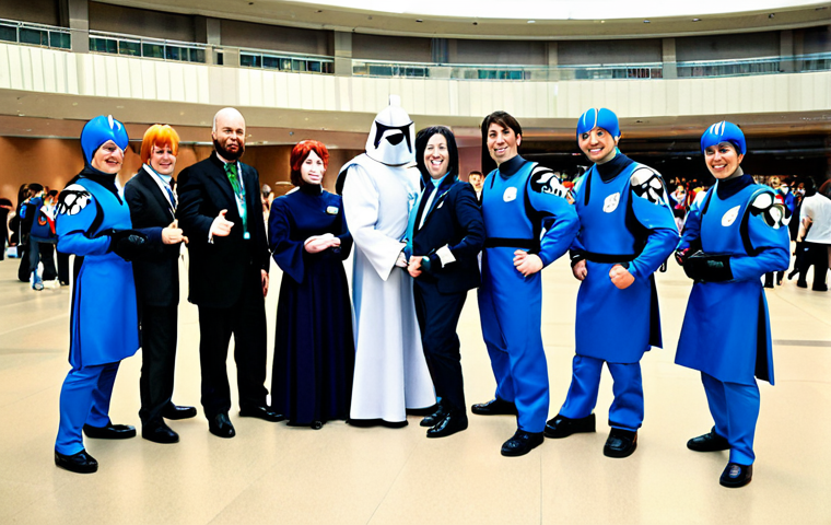 **
"A group of fully clothed Reverse: 1999 cosplayers at a fan convention, posing for a photo. The cosplayers are dressed as Vertin, Sonetto, and Schneider in appropriate attire. Background shows a blurred convention hall with excited attendees. Safe for work, professional cosplay, perfect anatomy, natural poses, well-formed hands, proper finger count, modest clothing, family-friendly, high quality."
**