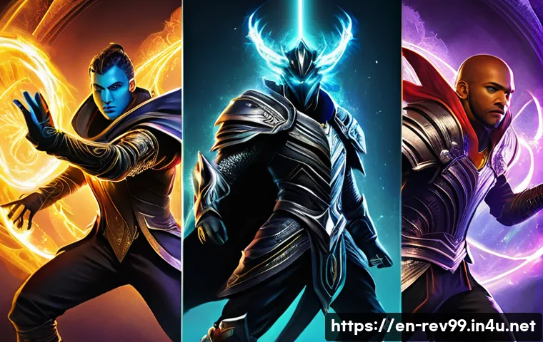 리버스 1999 비공식 패치 내용 - **Image Prompt: "Unearthing Hidden Synergies"**
A diverse team of four Arcanists from "Reverse: ...