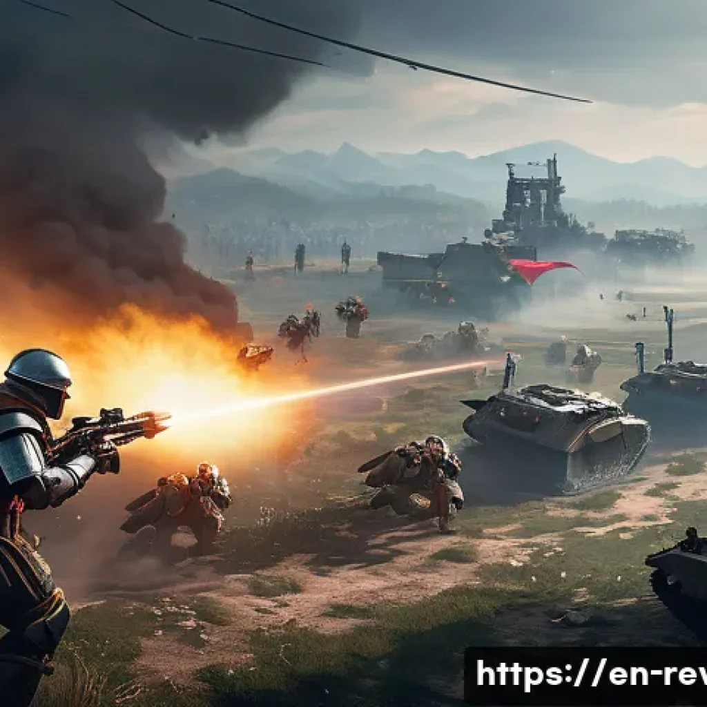 리버스 1999 업데이트 후 플레이 가이드 - A dynamic fantasy battle scene featuring diverse characters utilizing synergistic abilities on a det...