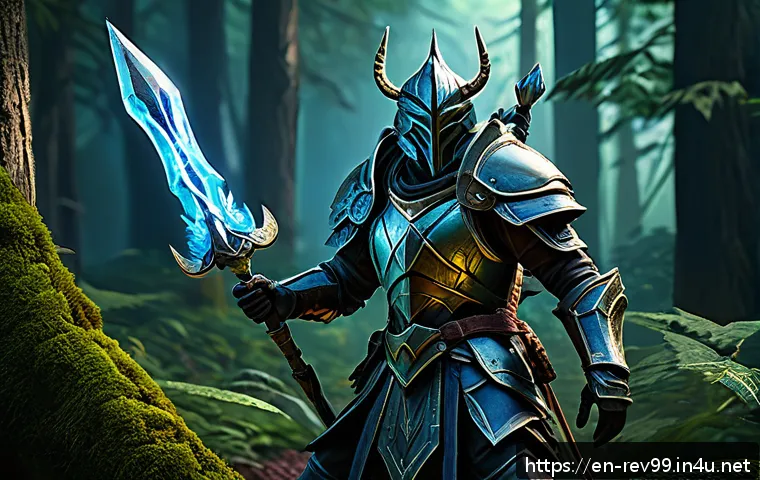 리버스 1999 최고 효율 레벨업 - A dynamic fantasy RPG scene featuring a mid-level adventurer character wearing intricately designed ...