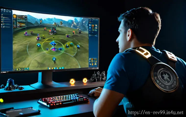Home 17 리버스 1999 최고의 PvP 빌드 - Photorealistic competitive gaming desk scene, a focused adult player studying a turn-based fantasy s...
