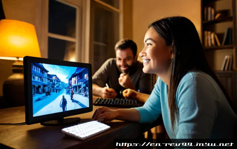리버스 1999 글로벌 커뮤니티 연결 - Photorealistic global gaming community scene, diverse adult friends in cozy homes across different w...