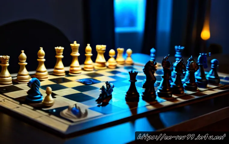 Home 17 리버스 1999 고급 유저 PvP 전략 - Photorealistic tabletop scene of an expert fantasy strategy player analyzing a competitive turn-base...